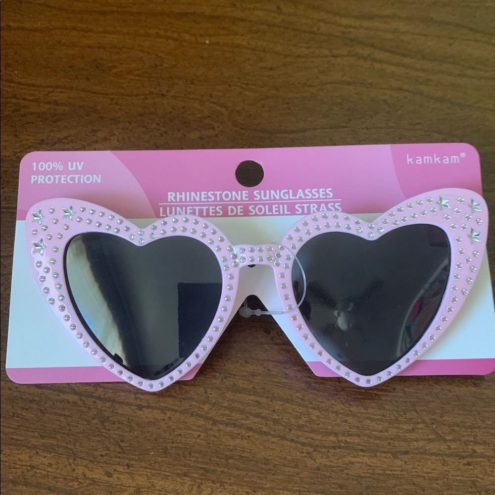 NWOT KamKam Soft Pink Rhinestone Sunglasses